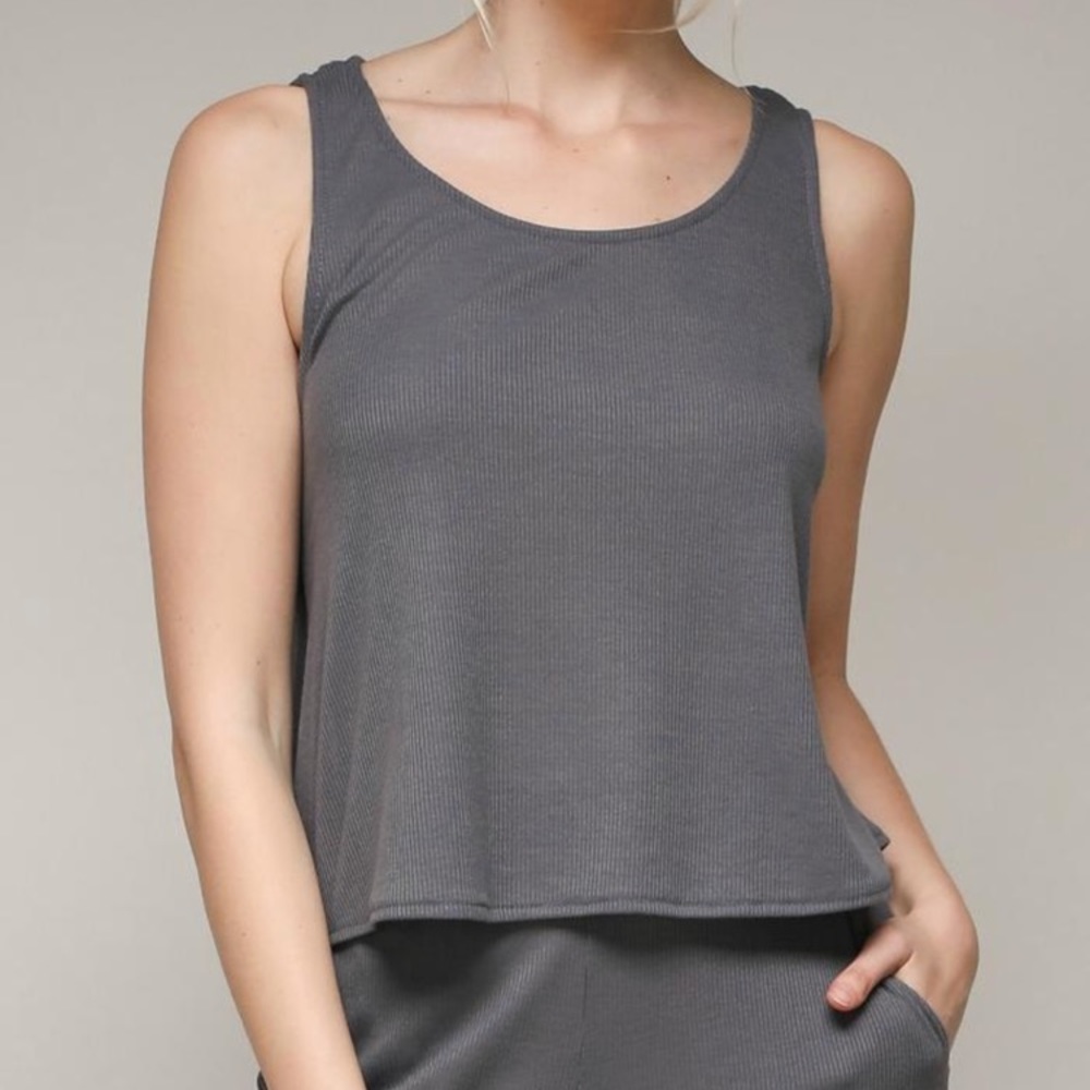 GRAY TIE TANK from Shoptique